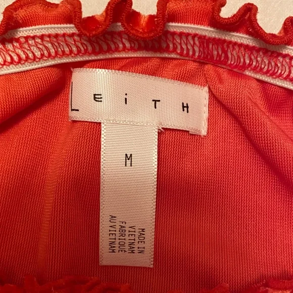 Leith Vibrant Red Ruffled Top - Picture 2 of 4